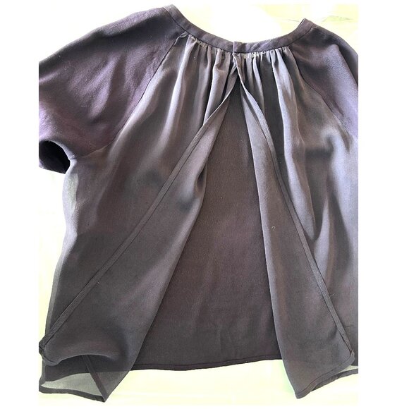 Babaton Deep Purple Viscose / Silk Bouse Sz Medium - Picture 9 of 10